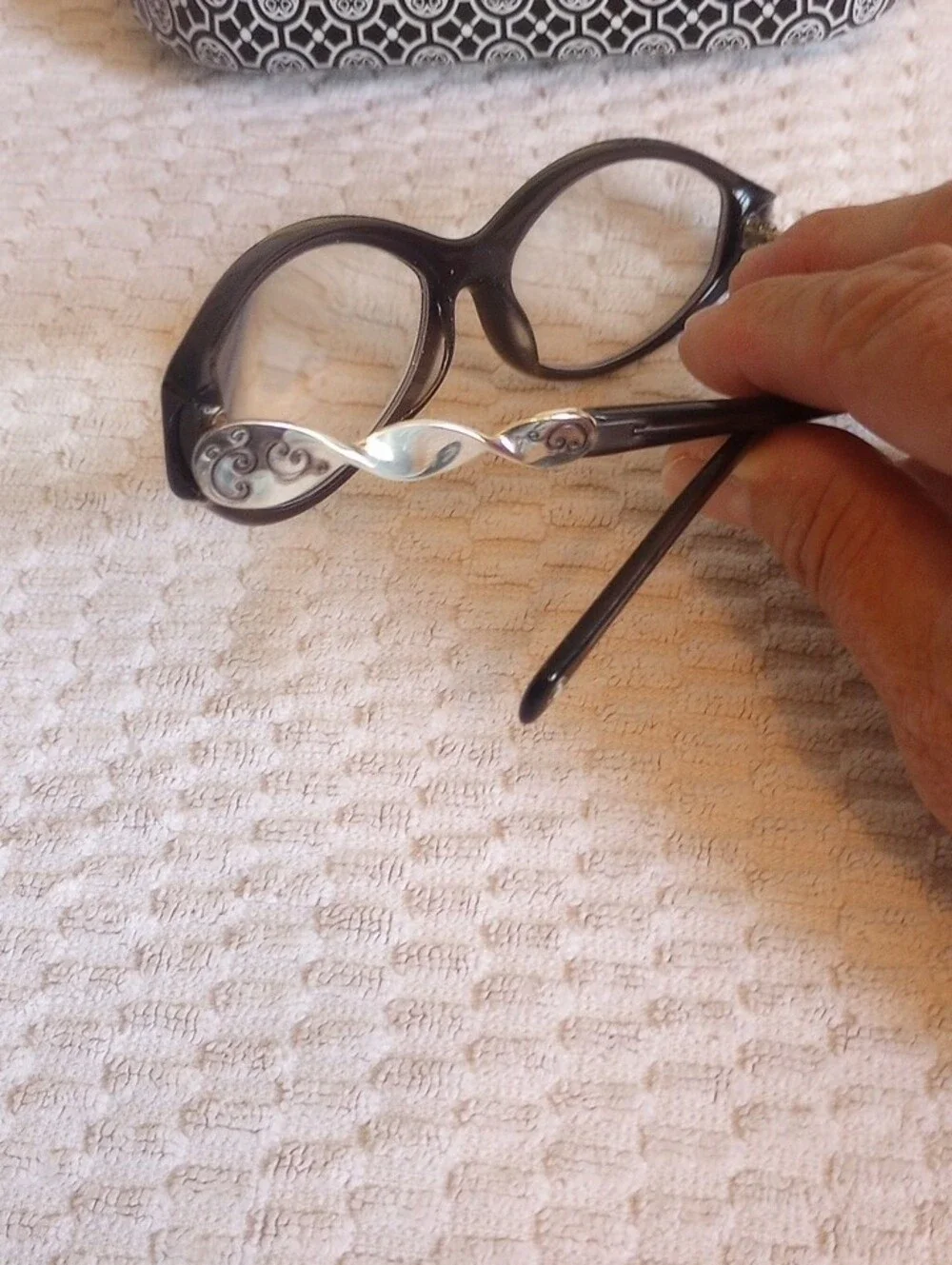 Brighton Black Oval Women's Reading Glasses with Branded Case